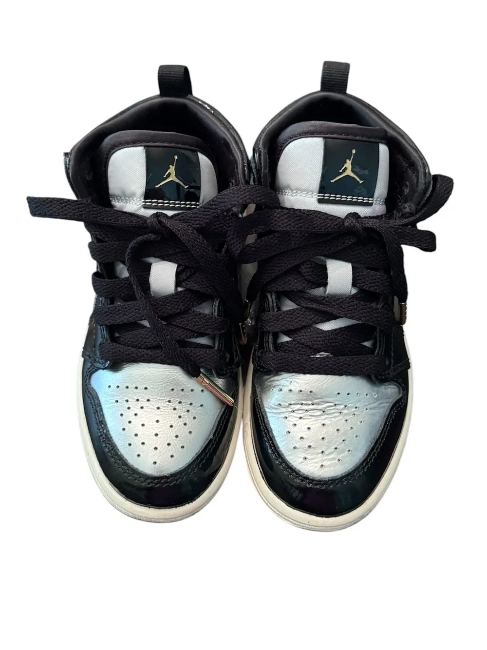 Nike Jordan Mid SE Toddler Boys Black/Metallic Silver Shoes